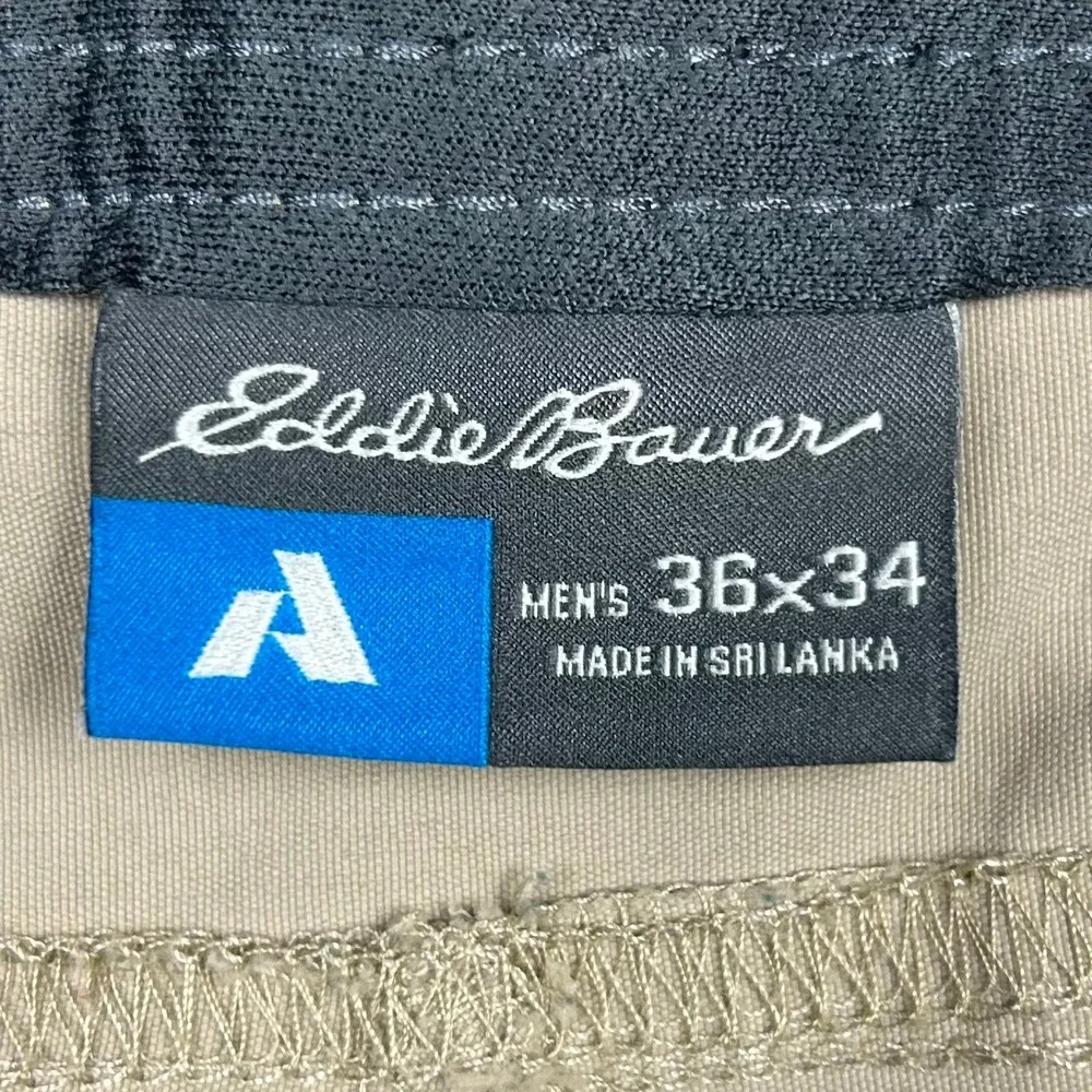 Eddie Bauer First Ascent Guide Pro Pants Mens 36x34 Khaki Hiking Utility Stretch